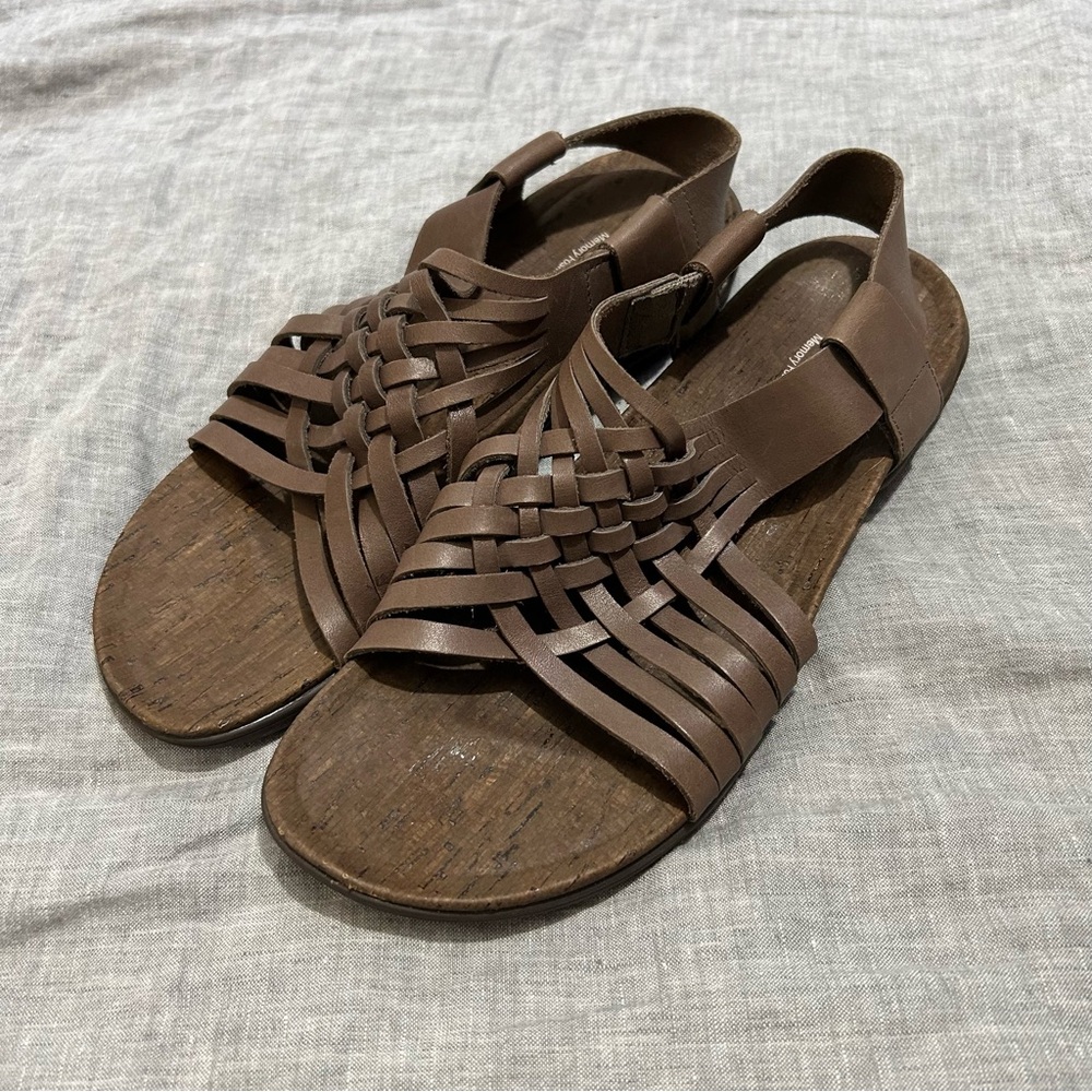 Merrell Falcon Brown Memory Foam Slingback Sandals Size 9
